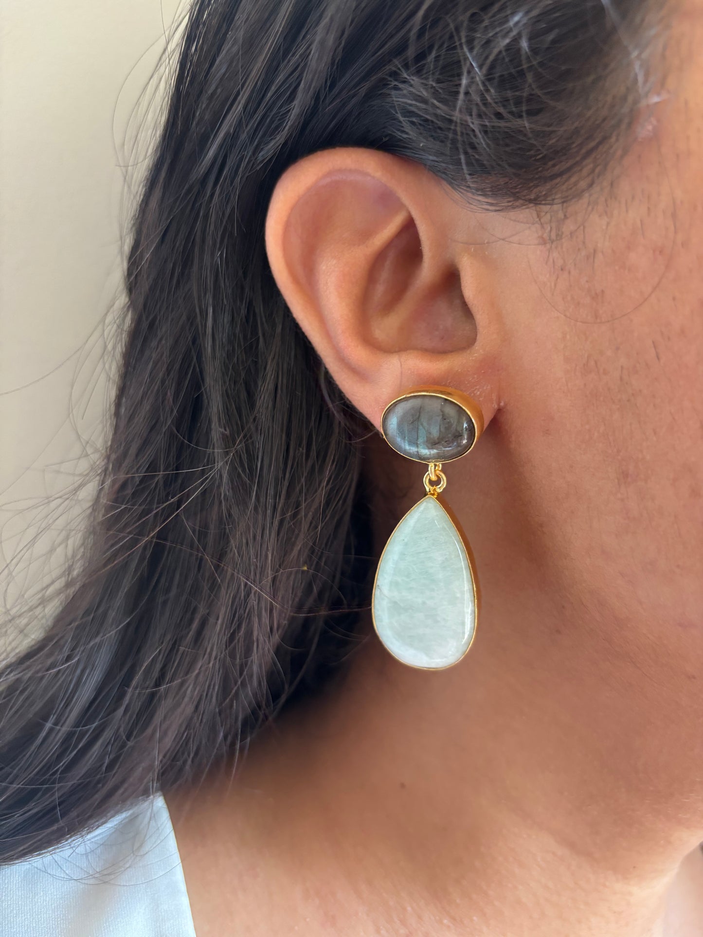 Melange Natural Stone Earrings