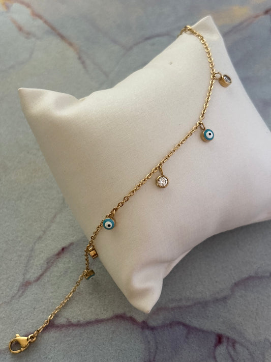 Evil Eye Studded Bracelet