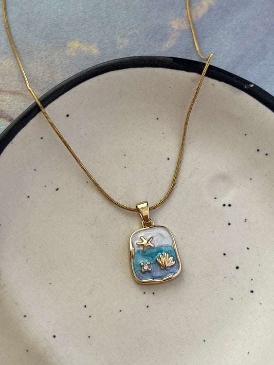 Oceanic Enamel Necklace