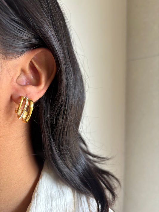 Trinity Studded Earrings