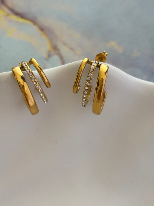 Trinity Studded Earrings