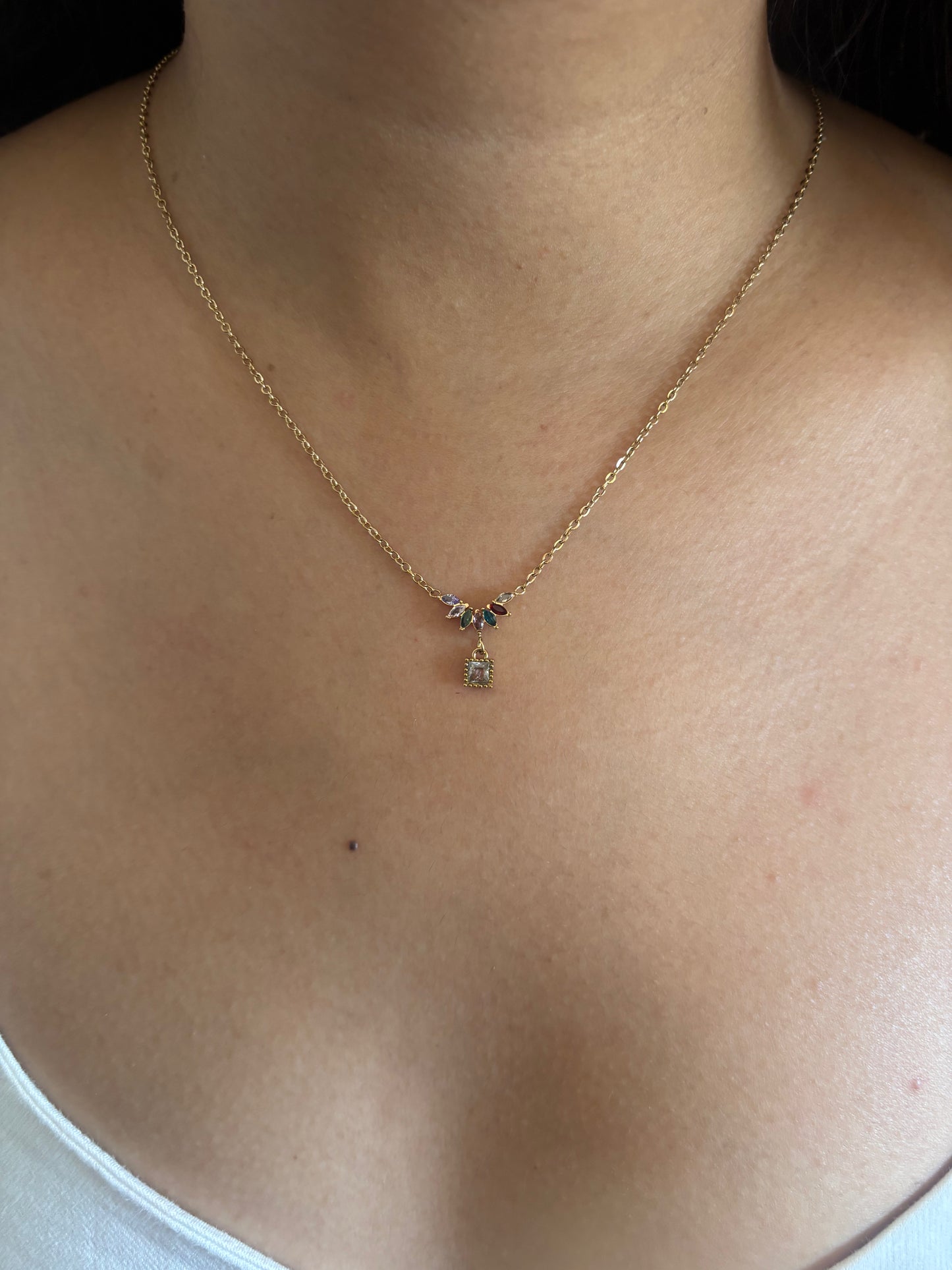 Multi Color Tulip Necklace