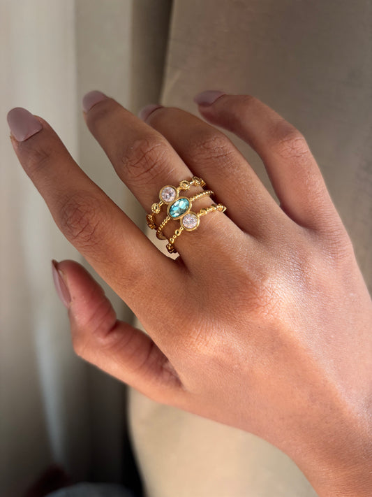 Blue Amore Ring Size-7