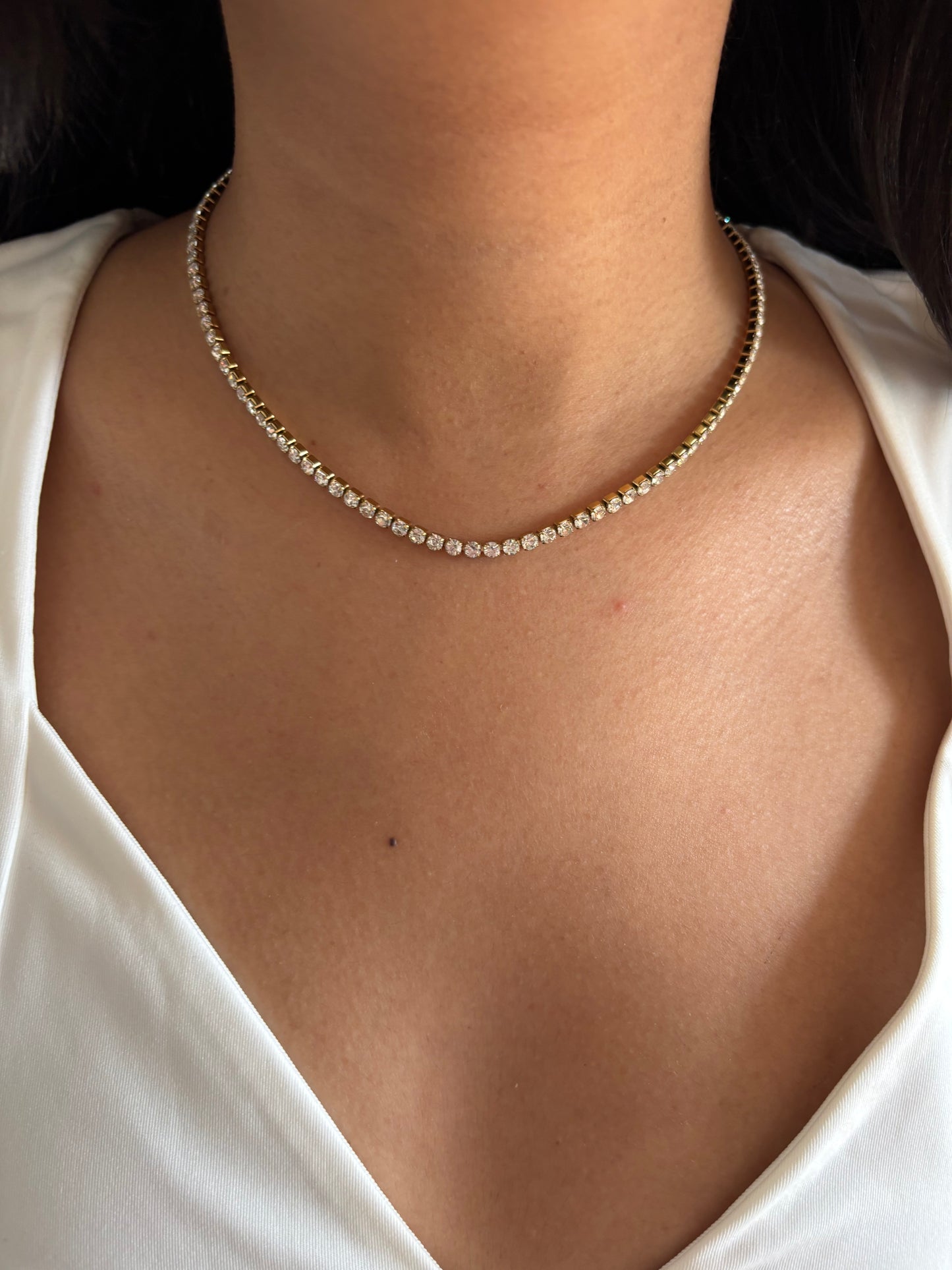 Solitaire Tennis Necklace