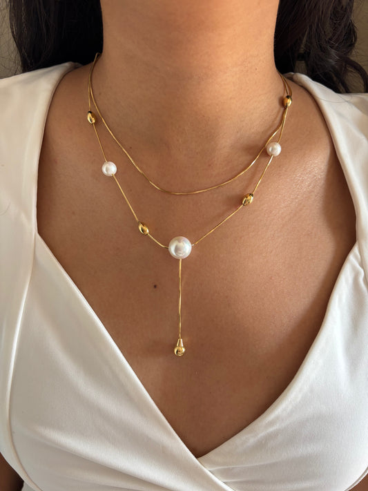 Pearlite Layered Necklace