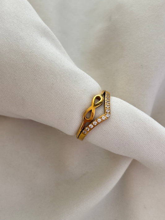 Infinity Studded Ring