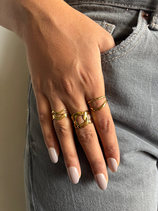 Ring Stack 9 (size 7) Stainless steel