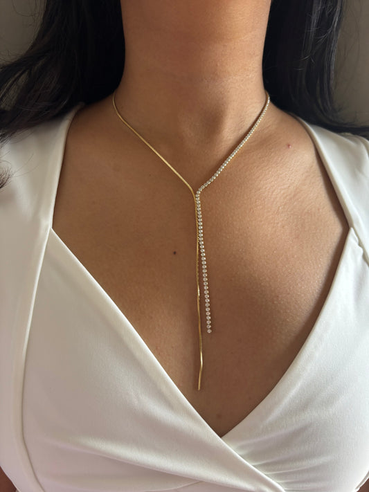 Sterling Y-Sleek Necklace