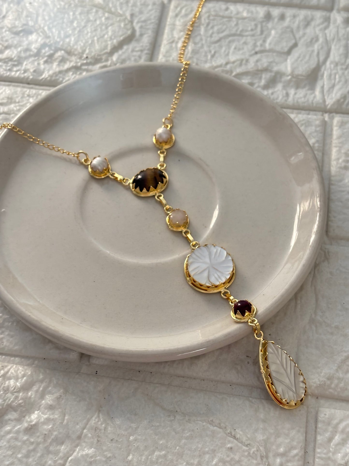 Iris Necklace - Brass