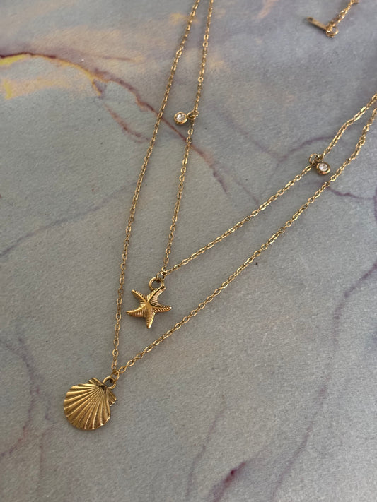 Caspian ocean Layered Necklace