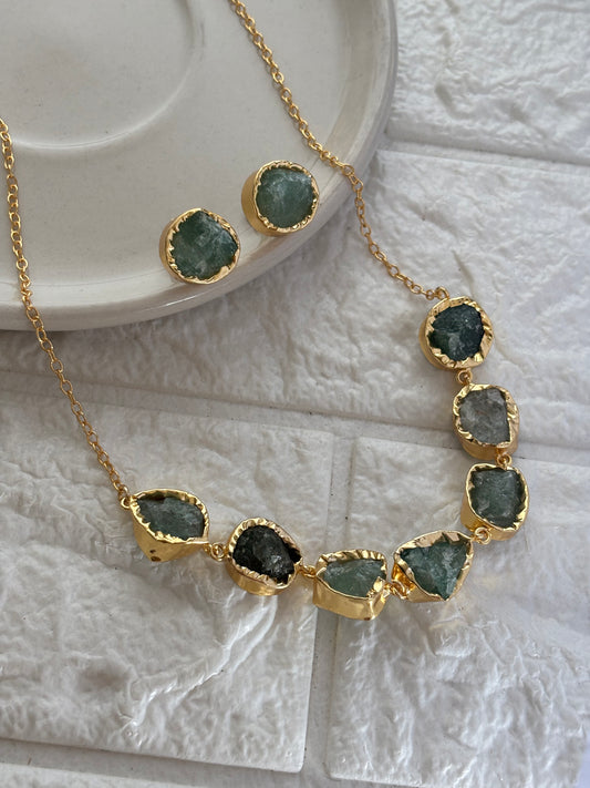 Sea-mist Choker Set-Brass