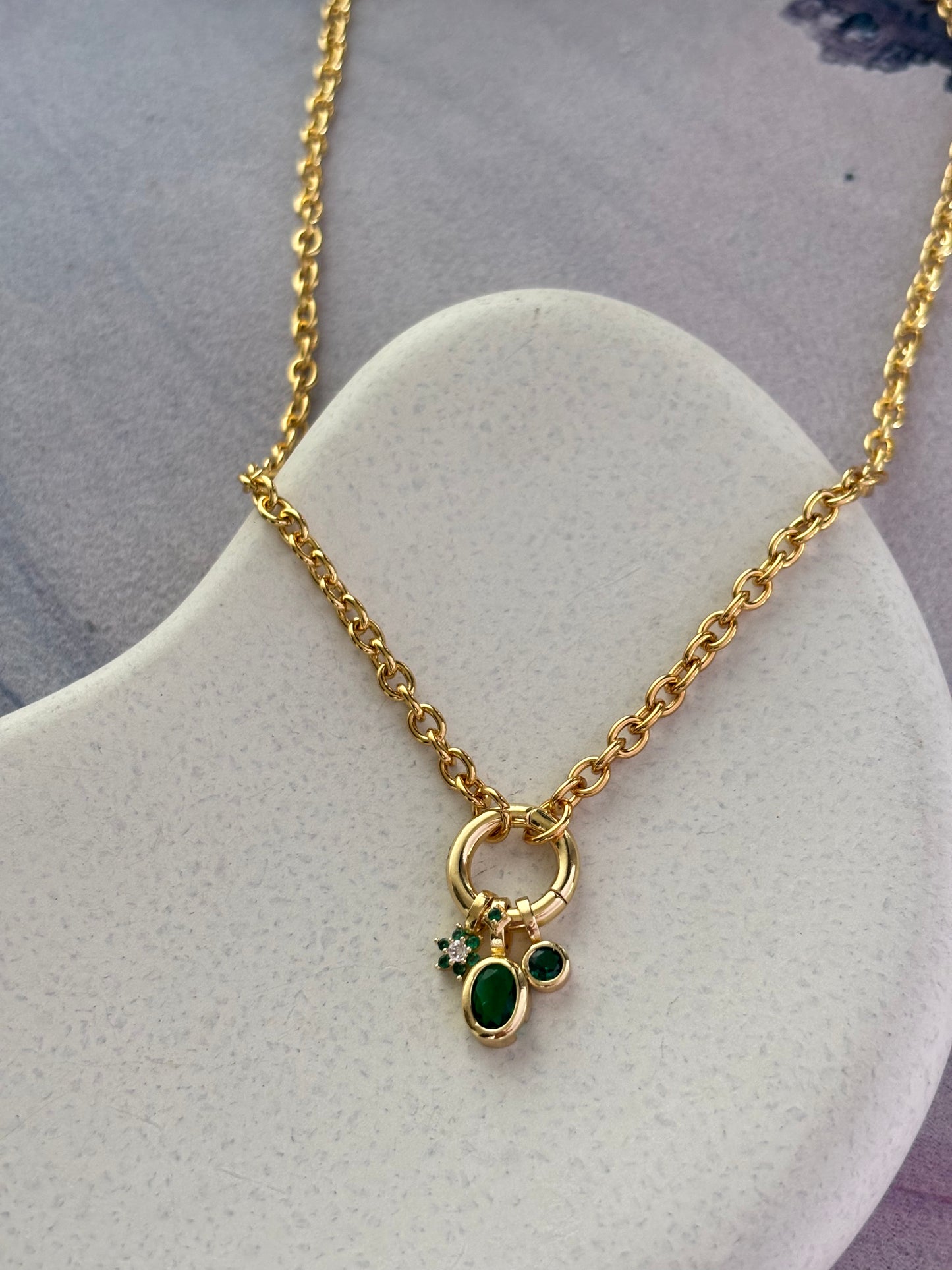 Emerald Loop Necklace