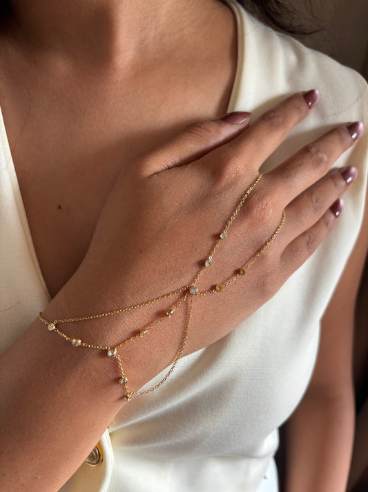 Mia Bunch studded hand Chain