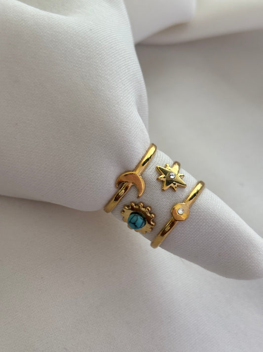 Blue Lagoon Adjustable Ring
