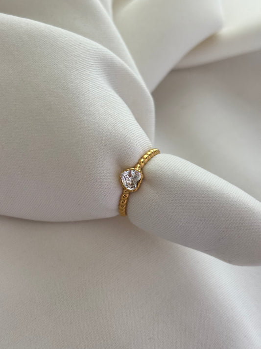 Vintage Heart Adjustable Ring