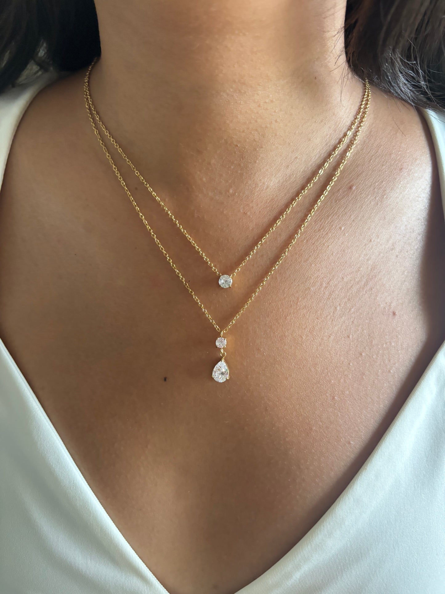 Pear Layered Necklace