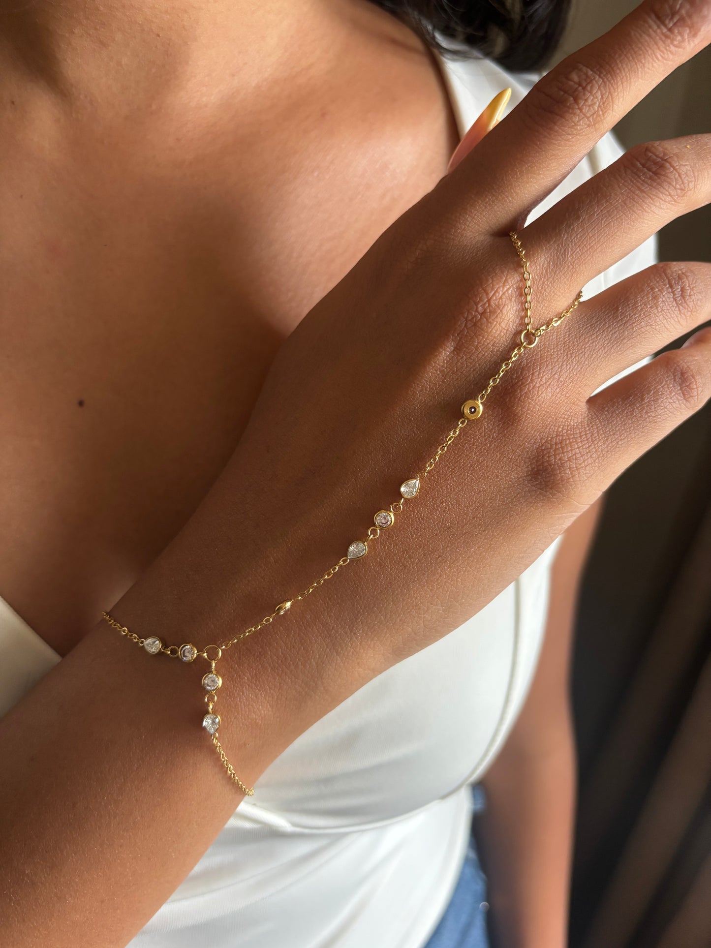 Emily Studded Hand Chain