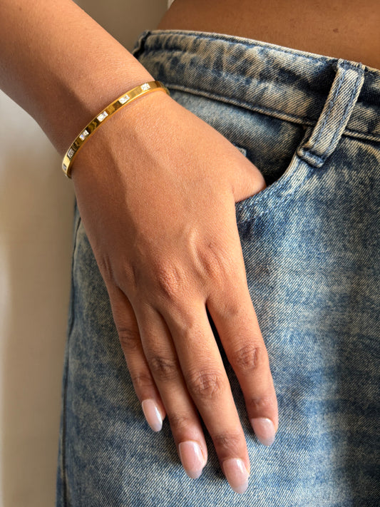Luxe Gold Studded Bracelet