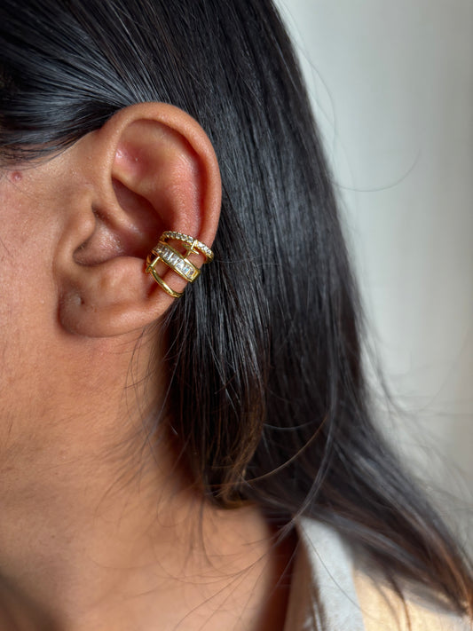 Shinning Star Single Earcuff Brass