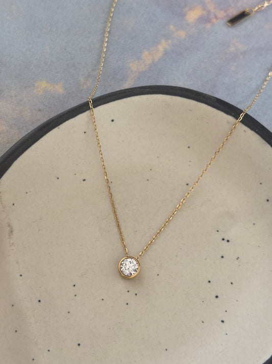 Bezel Solitaire Necklace