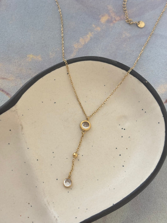 Solitaire Drop Necklace