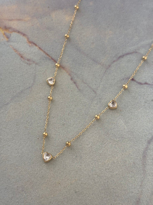 Valentine heart studded Necklace