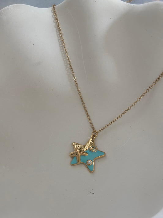 Enamel Ocean Starfish Necklace