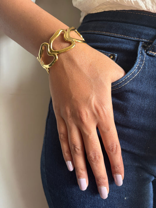 Bold Heart Adjustable Cuff