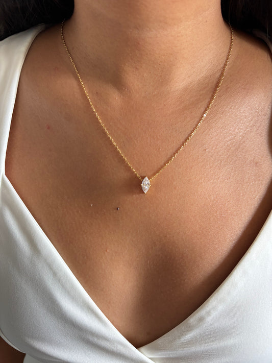 Marquise Solitaire Necklace