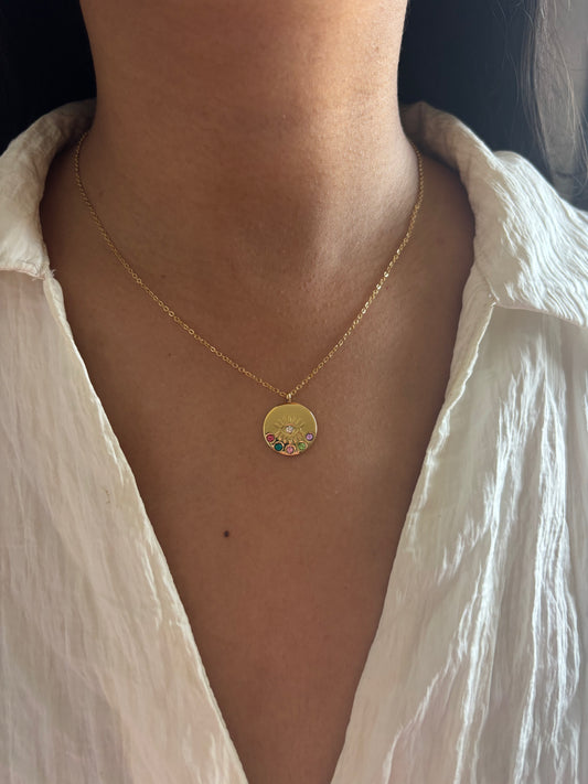 Mutli-color Evil Eye Necklace