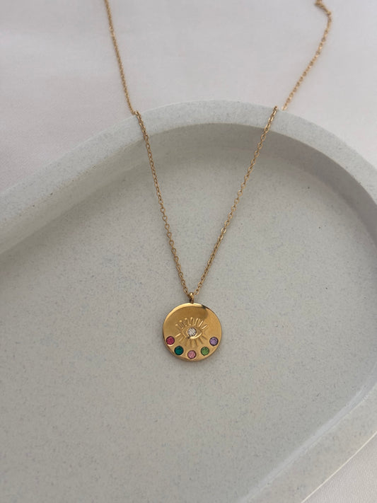 Mutli-color Evil Eye Necklace