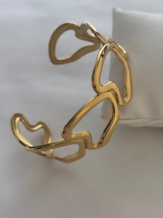 Bold Heart Adjustable Cuff