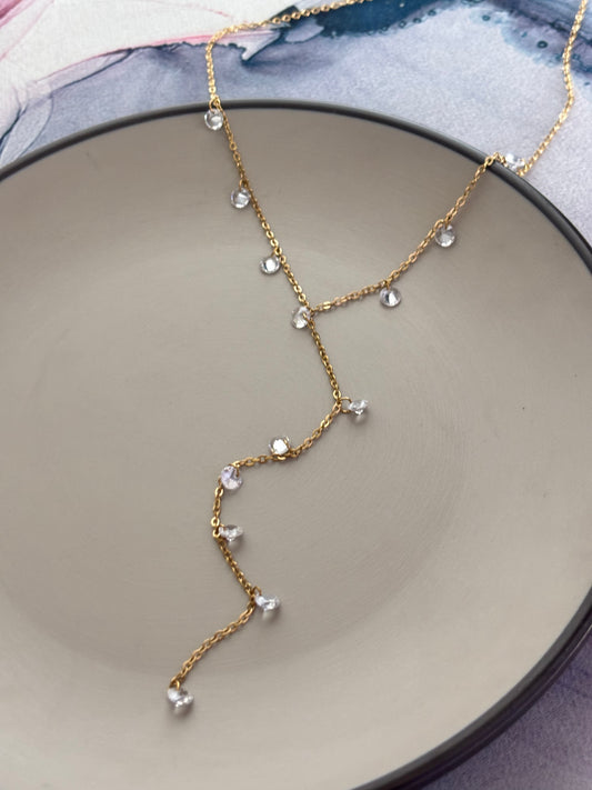 Crystal Clear Y Necklace