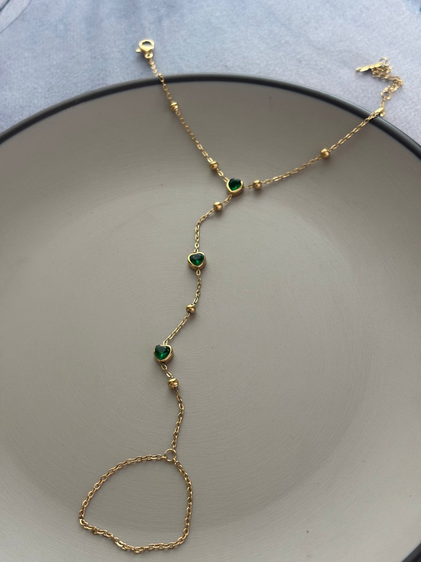 Emerita Heart Hand Chain