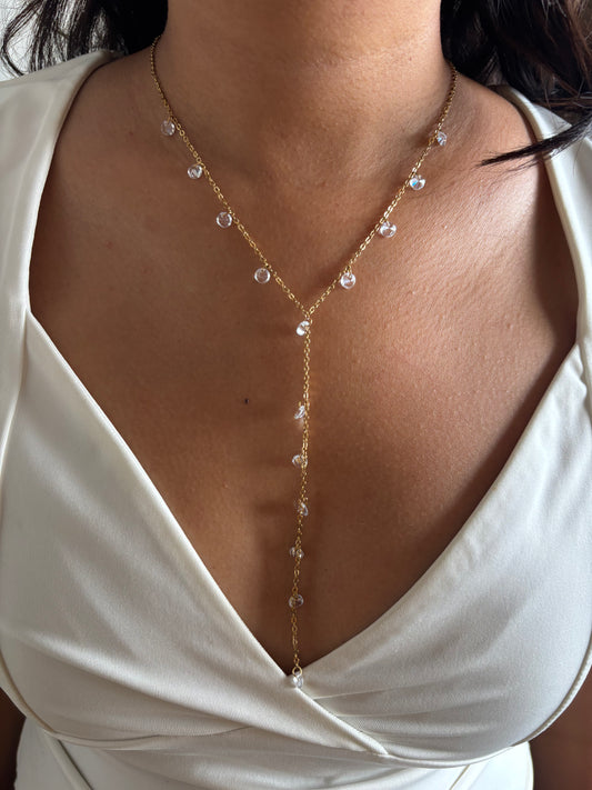 Crystal Clear Y Necklace