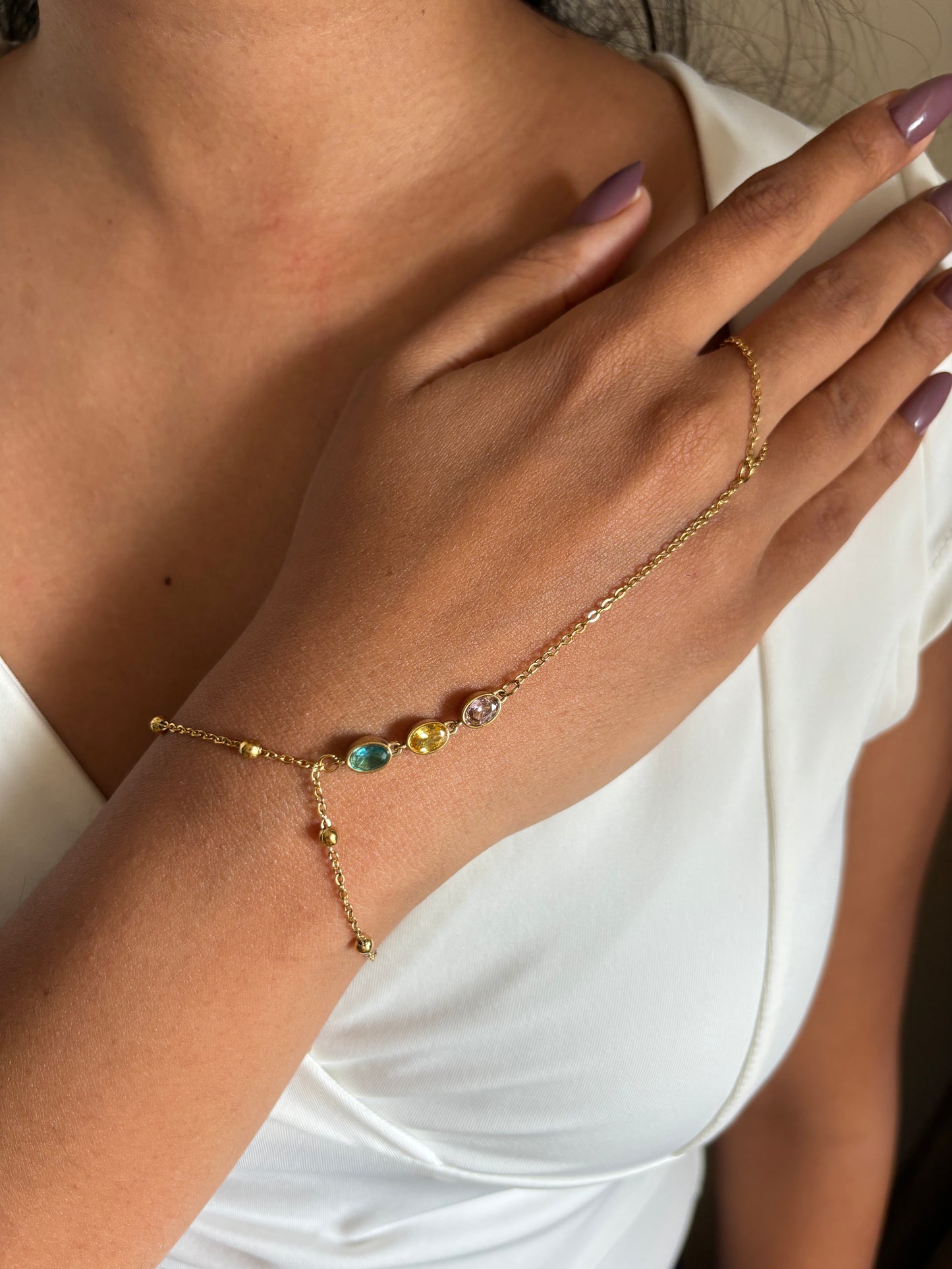 Blush Bling Hand Chain