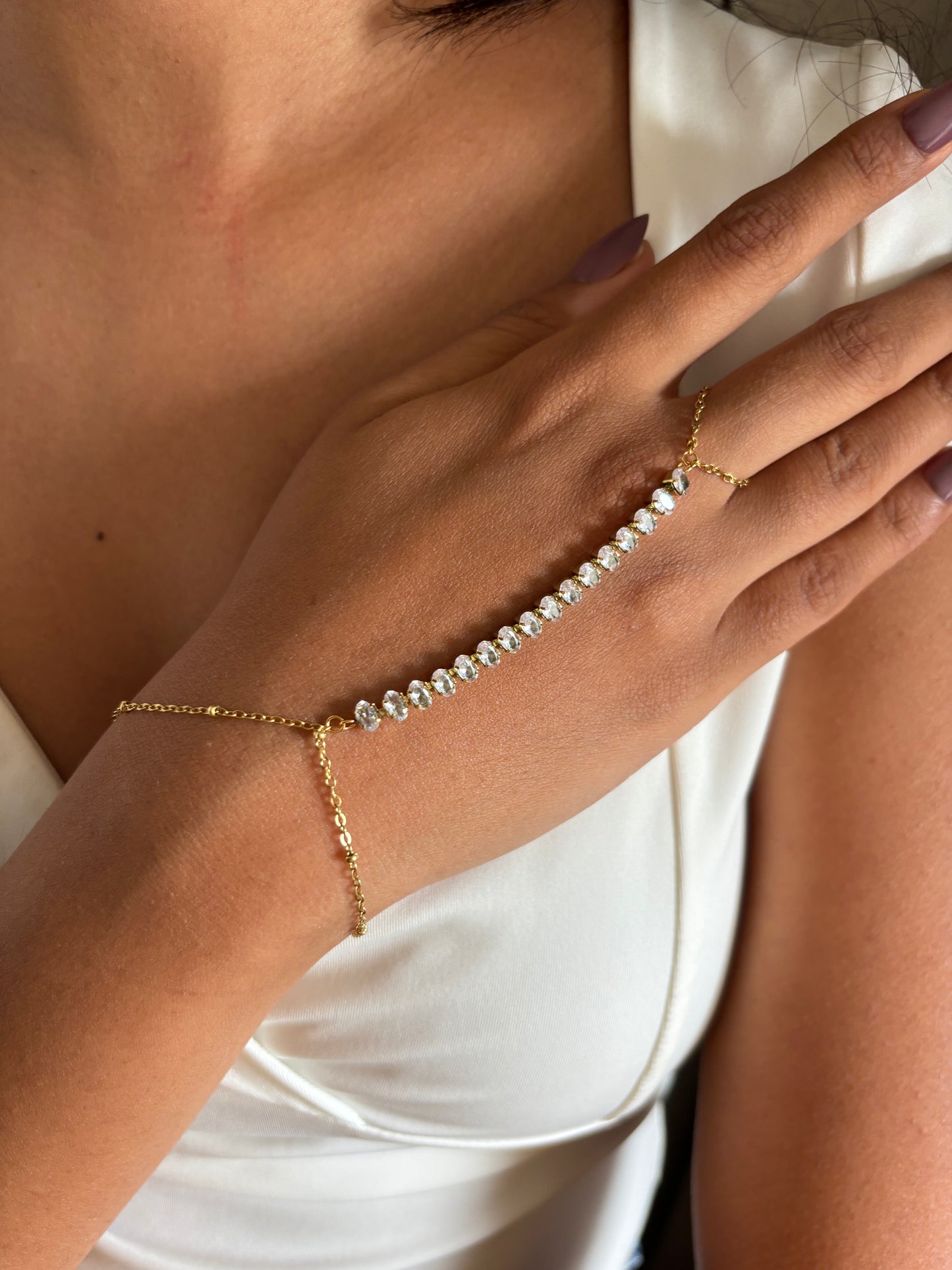 Oval Tennis Hand Chain