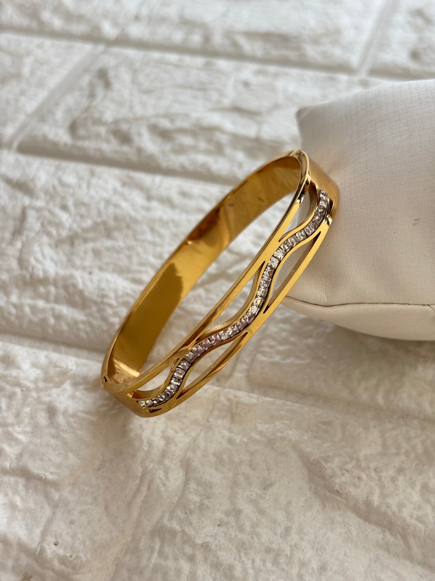 Wavy Studded Bracelet