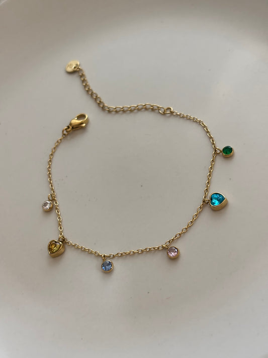 Multi-Heart Charm Bracelet