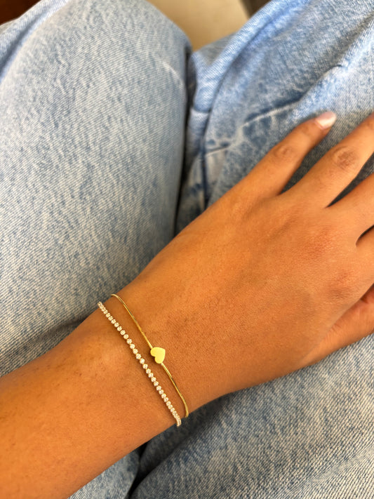 Tennis Heart Bracelet
