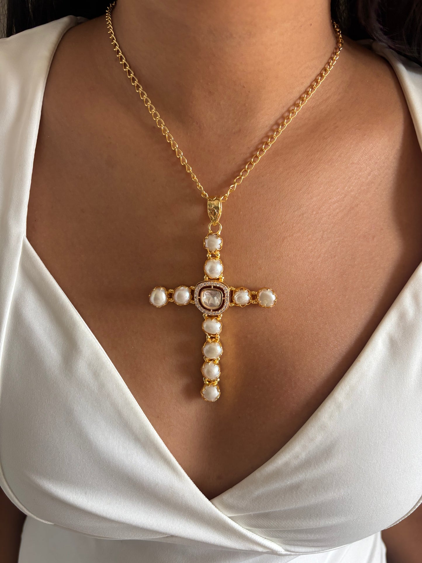 Caroline Pearl Natural Stone Necklace