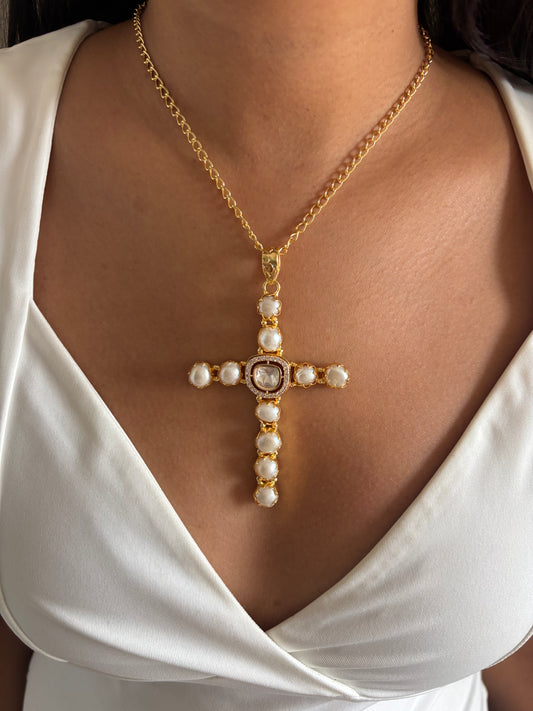 Caroline Pearl Natural Stone Necklace