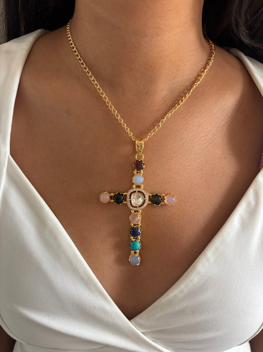 Caroline Multi-color Natural Stone Necklace