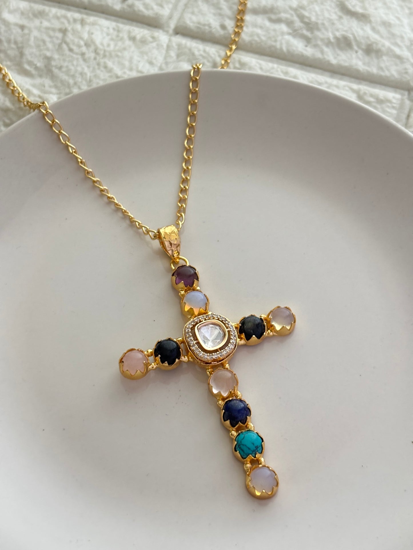 Caroline Multi-color Natural Stone Necklace