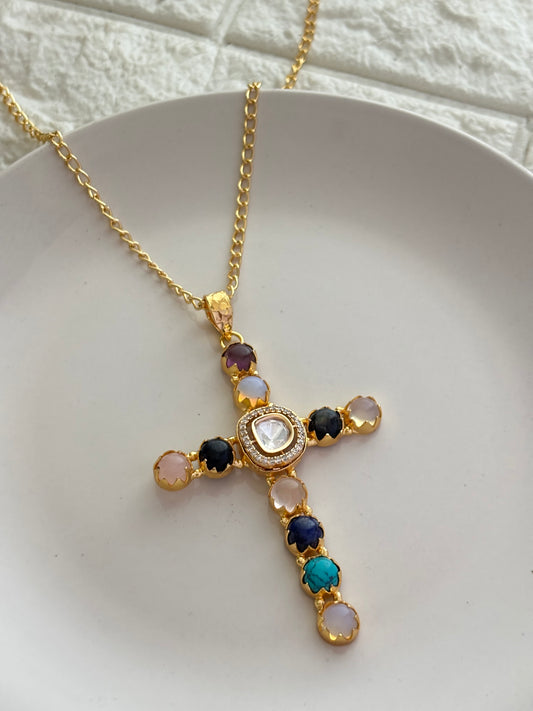 Caroline Multi-color Natural Stone Necklace