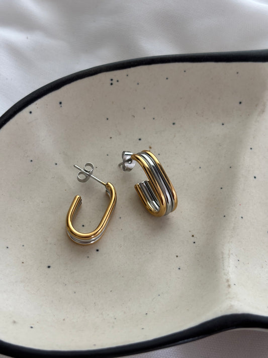 Brat Dual Tone Earrings