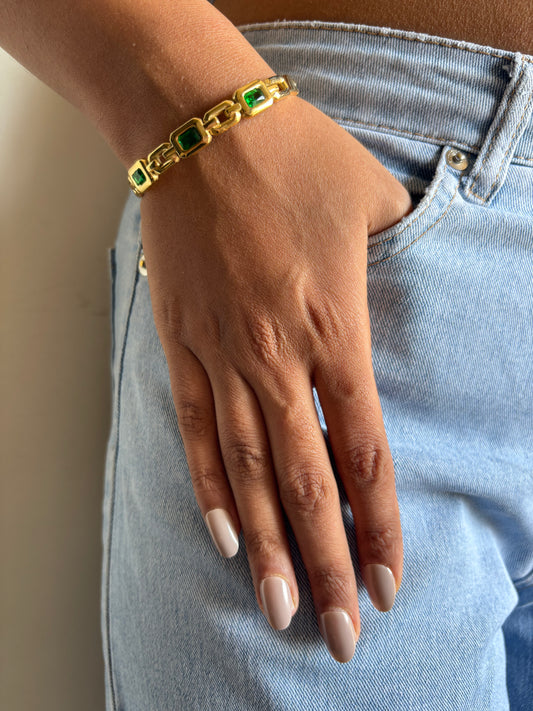 Almon Emerald Bracelet
