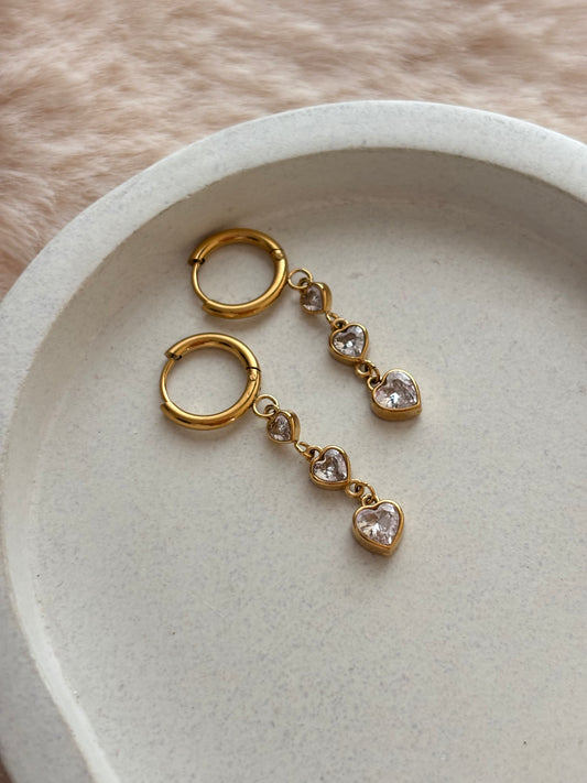 Clear Heart Drop Huggies