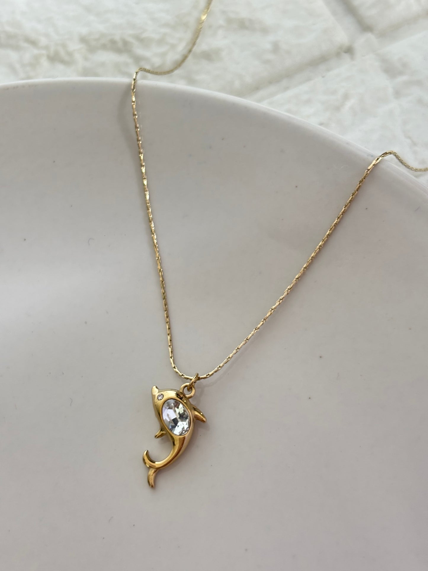 Dolphin Studded Necklace