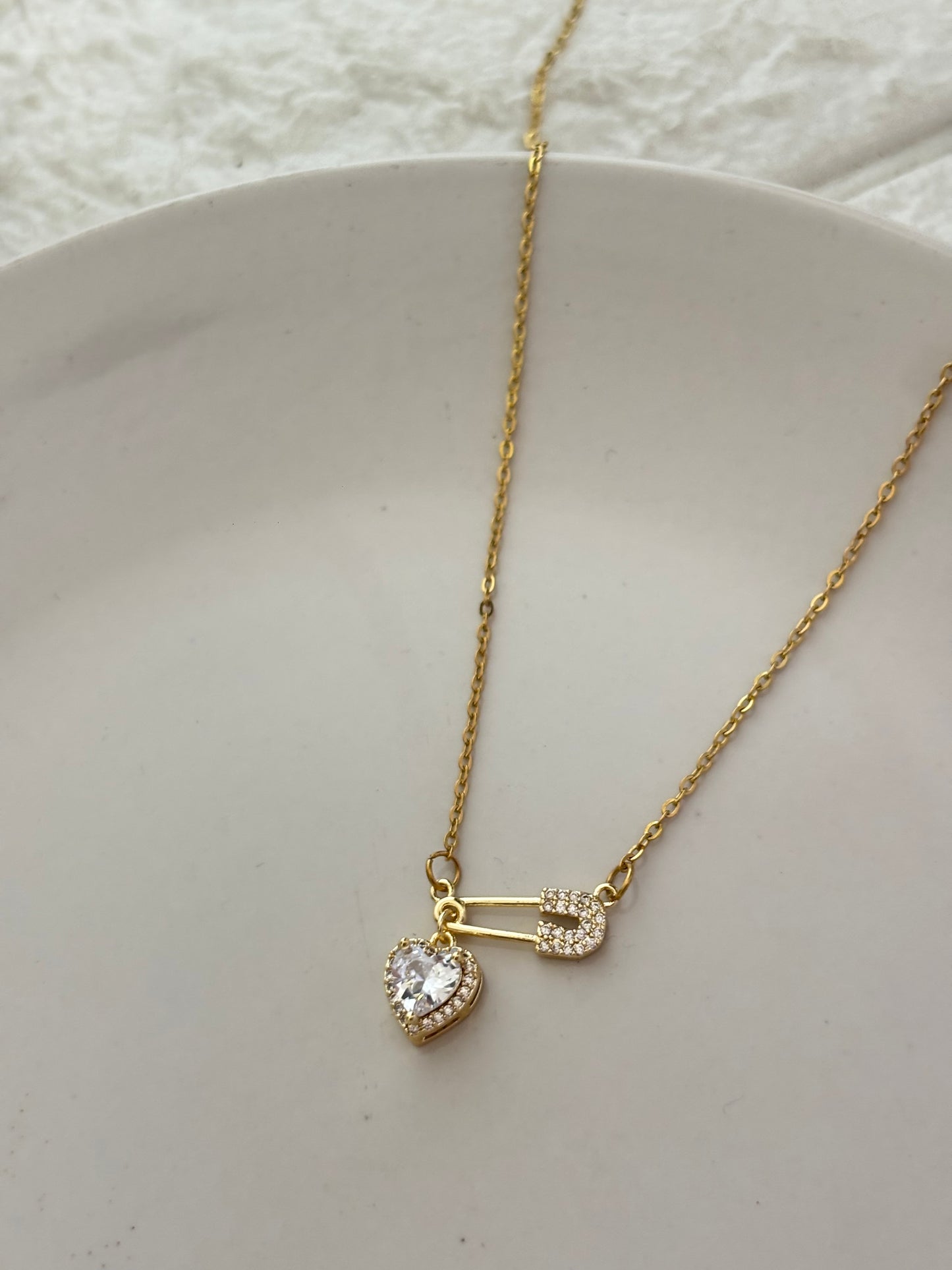 Heart Pin Necklace